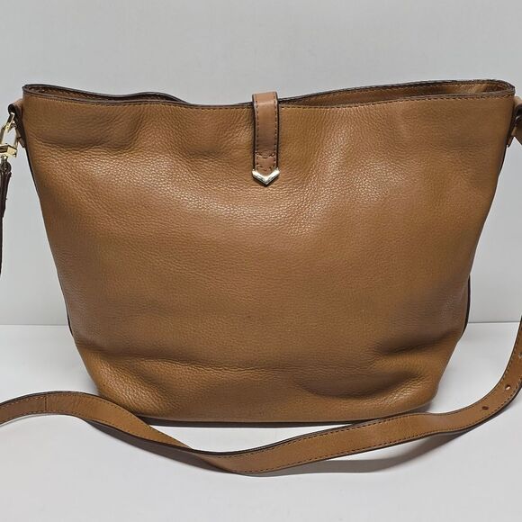 Stella & Dot Covet Sunday Crossbody Bag / Saddle / Tan Leather - Picture 2 of 8